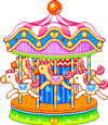 a merry-go-round carnival gif
